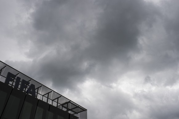 FILE - Cloudy sky at the FIFA headquarters in Zurich, Switzerland, on Saturday, May 30, 2015. - FIFA president Joseph Blatter during a hastily convened press conference in Zurich, Switzerland, earlier ...