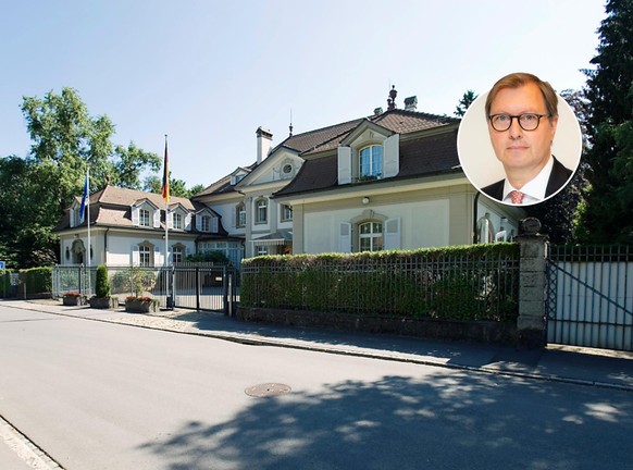 Der neue deutsche Botschafter in Bern, Michael Flügger, hält Nachverhandlungen mit der EU über das Rahmenabkommen für möglich. Im Bild die deutsche Botschaft in Bern. (Archivbild)