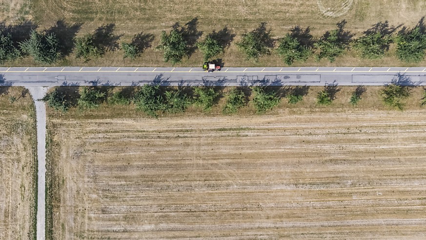 Ausgetrocknete Felder bei Zollikofen BE im Sommer 2018. (Archivbild)