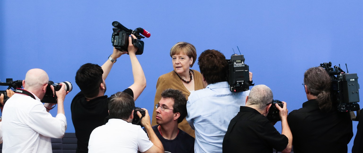 Merkel betonte an einer Pressekonferenz Israels «Recht auf Selbstverteidigung».