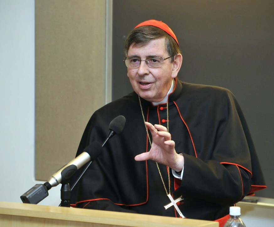 In this Oct. 30, 2011 photo provided by Seton Hall University, Cardinal Kurt Koch, the Vaticans top representative to the Jewish community, speaks at Seton Hall in South Orange, N.J., during his firs ...