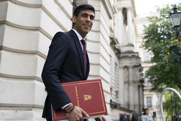 epa08401053 Chancellor of the Exchequer Rishi Sunak in Downing Street, Central London, Britain, 04 May 2020. The United Kingdom&#039;s 66 million inhabitants are living through their seventh consecuti ...