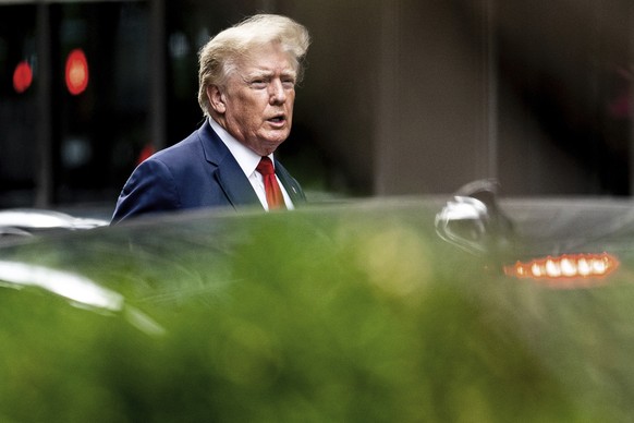 FILE - Former President Donald Trump departs Trump Tower, Aug. 10, 2022, in New York, on his way to the New York attorney general&#039;s office for a deposition in civil investigation. A newly release ...