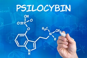 Die Strukturformel von Psilocybin bzw. 4-Phosphoryloxy-N,N-dimethyltryptamin.