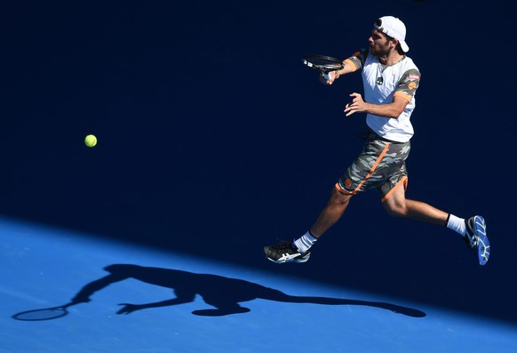 Zu Beginn des Matches bringt Bolelli den Schweizer arg in Bedrängnis.