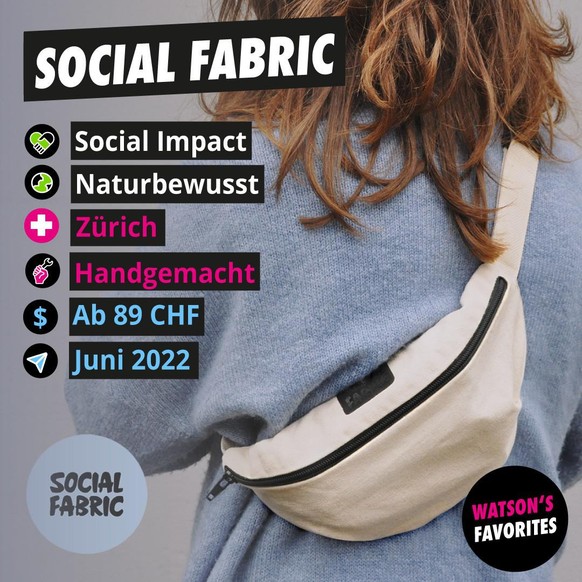 Die handgemachte Bauchtasche von Social Fabric.