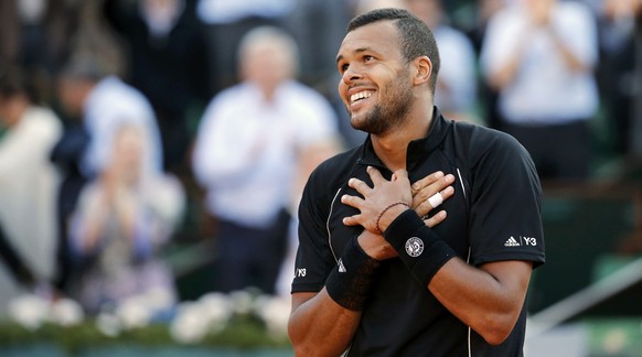 Euch gehört mein Herz, scheint Tsonga den Fans nach seinem Viertelfinal-Erfolg gegen Nishikori zu verstehen geben.
