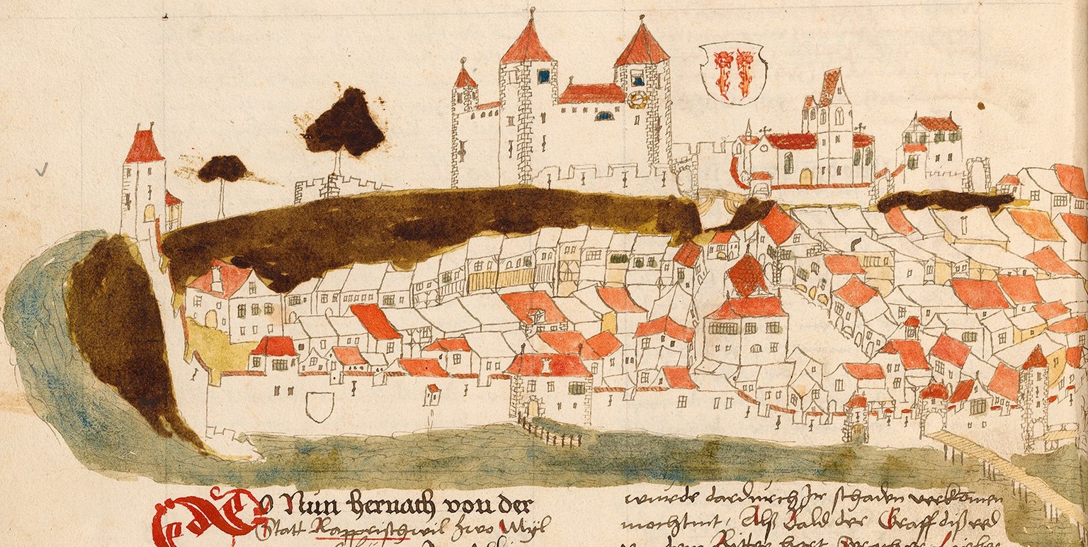 Die altgläubige Stadt Rapperswil um 1535. Hier soll Felder nicht nur an einem Saufgelage teilgenommen, sondern auch unrechtmässig Kommenden-Gut gehortet haben.
https://www.e-manuscripta.ch/zuzneb/cont ...