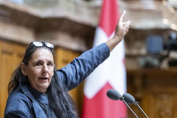 Jacqueline Badran, SP-ZH, beantwortet eine Frage, an der Sommersession der Eidgenoessischen Raete, am Mittwoch, 3. Juni 2026 im Nationalrat in Bern. (KEYSTONE/Alessandro della Valle)