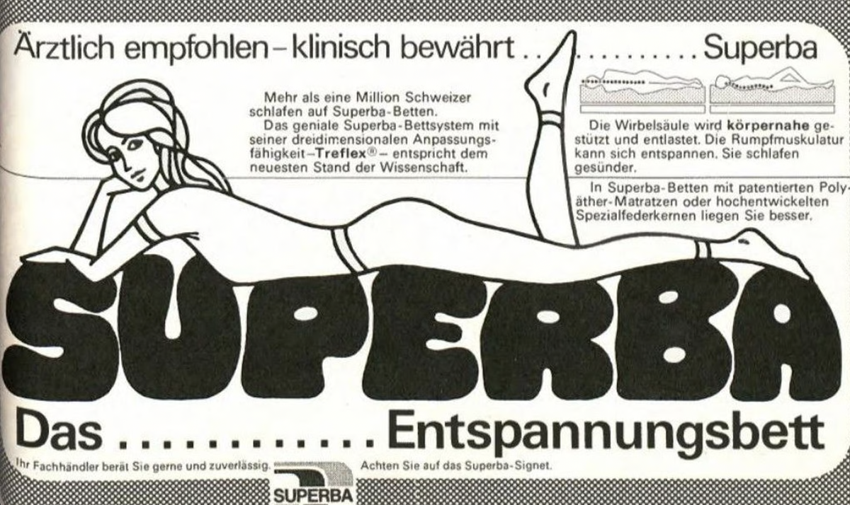 Eine Superba-Werbung aus dem Jahr 1975.