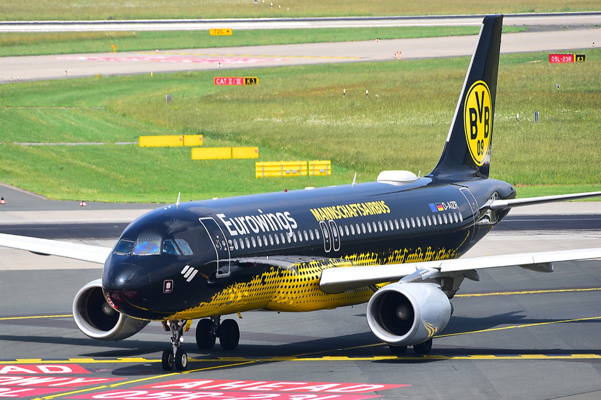 Der BVB-Flieger von Eurowings.