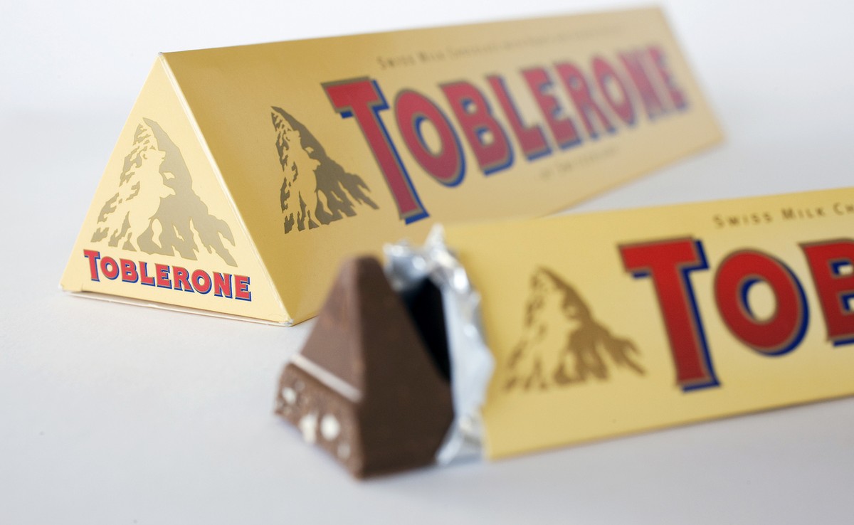 Toblerone Schokolade, aufgenommen am 17. Januar 2008. Die Schweizer Schokolade Toblerone feiert nach Angaben von Kraft Foods im 2008 ihren 100. Geburtstag. Erfinder Theodor Tobler hat 1908 ein Spezial ...