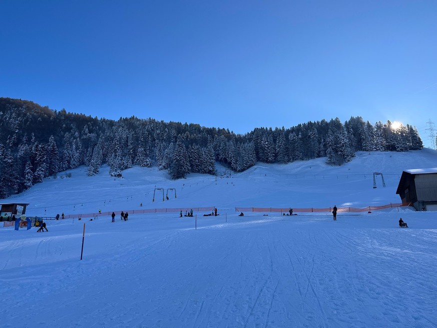 Skilift Oberholz Farner Skifahren Winter Schweiz Zürcher Oberland
