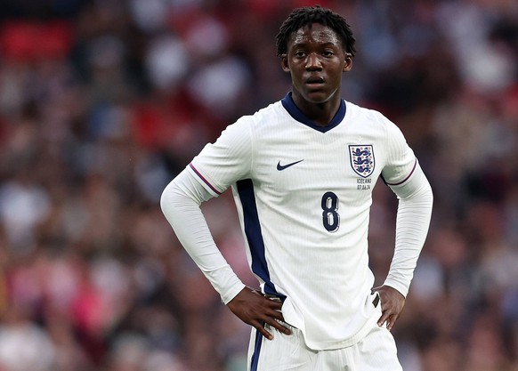 London, England, 7th June 2024. Kobbie Mainoo of England during the International Friendly, L