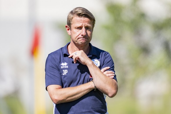 Der Trainer des FC Luzern, Udo Portmann bei einem Testspiel zwischen dem FC Luzern und dem FC Winterthur vom Samstag, 4. Juli 2026 in Altbueron im Kanton Luzern. (KEYSTONE/Urs Flueeler)