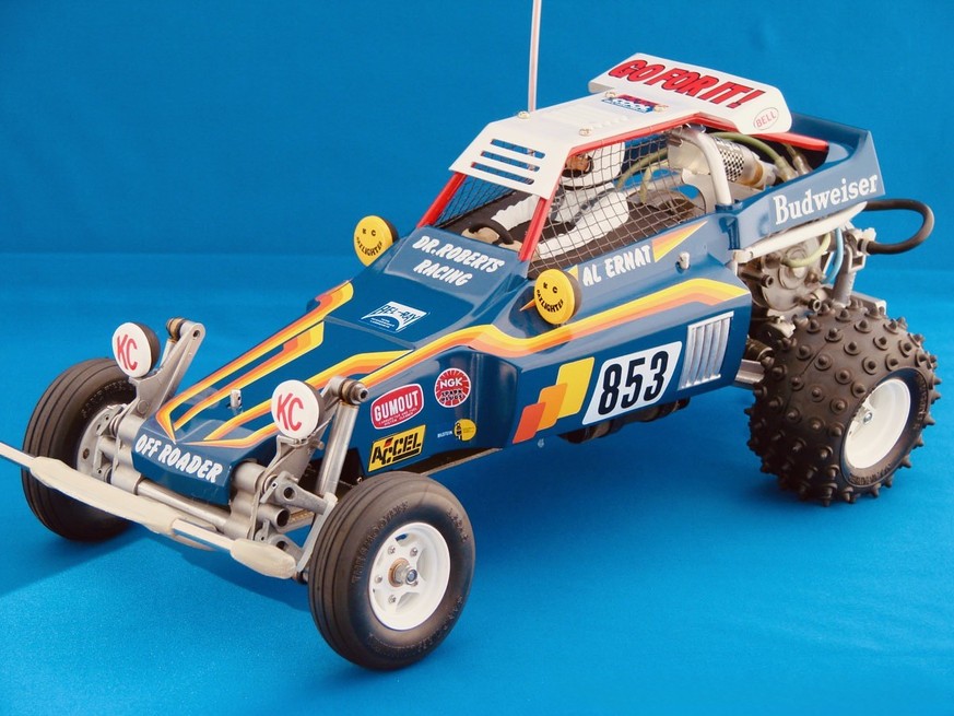 Tamiya Super Champ - RC Car from 1982.

https://tamiyabase.com/tamiya-models/58034