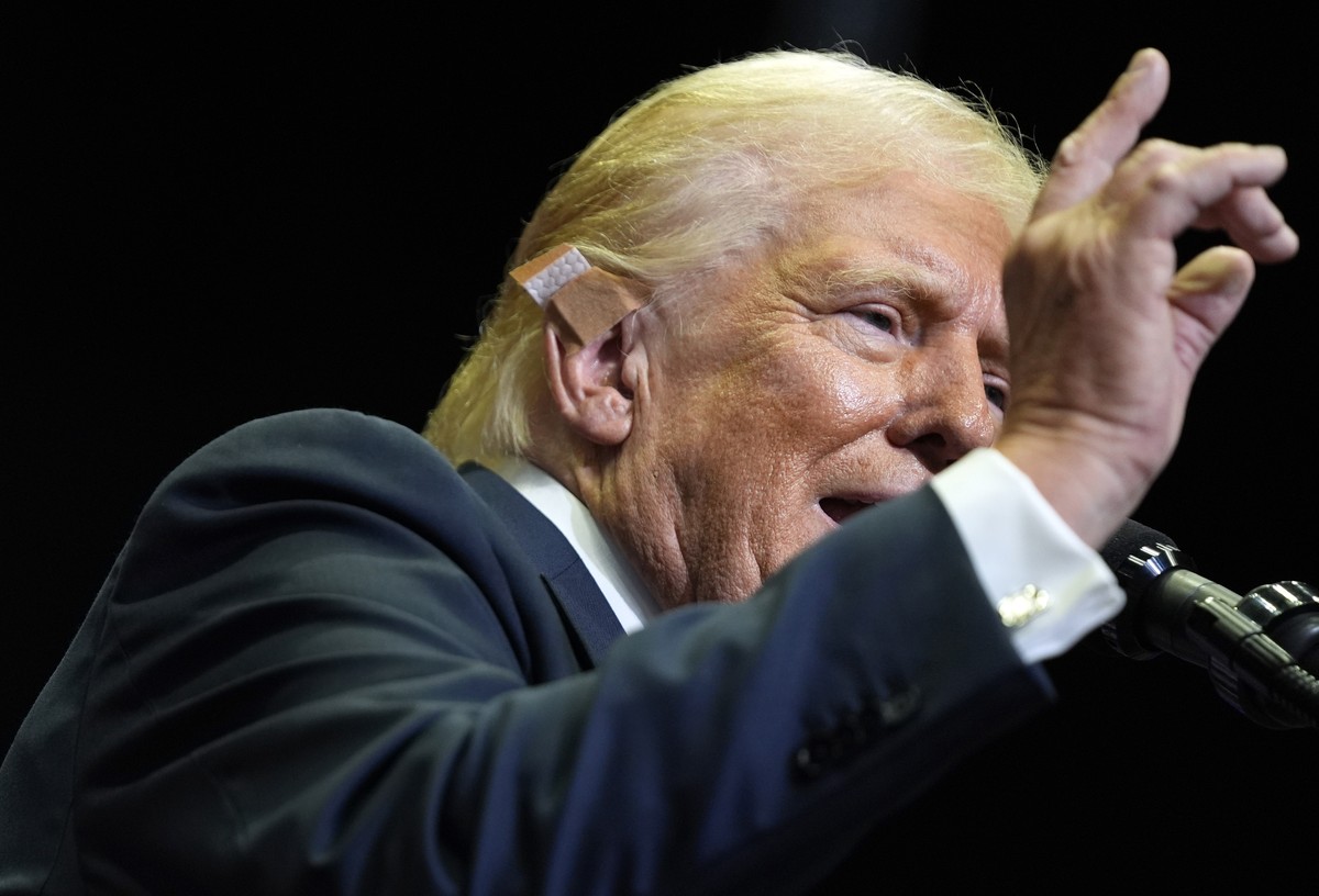 Republican presidential candidate former President Donald Trump speaks at a campaign rally, Saturday, July 20, 2024, in Grand Rapids, Mich. (AP Photo/Evan Vucci)