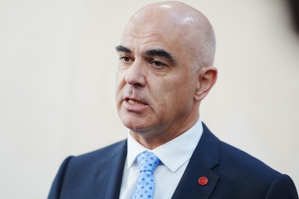 epa12422948 Secretary General of the Council of Europe Alain Berset arrives prior to the 7th meeting of the European Political Community (EPC) in Copenhagen, Denmark, 02 October 2025. The summit, brin ...