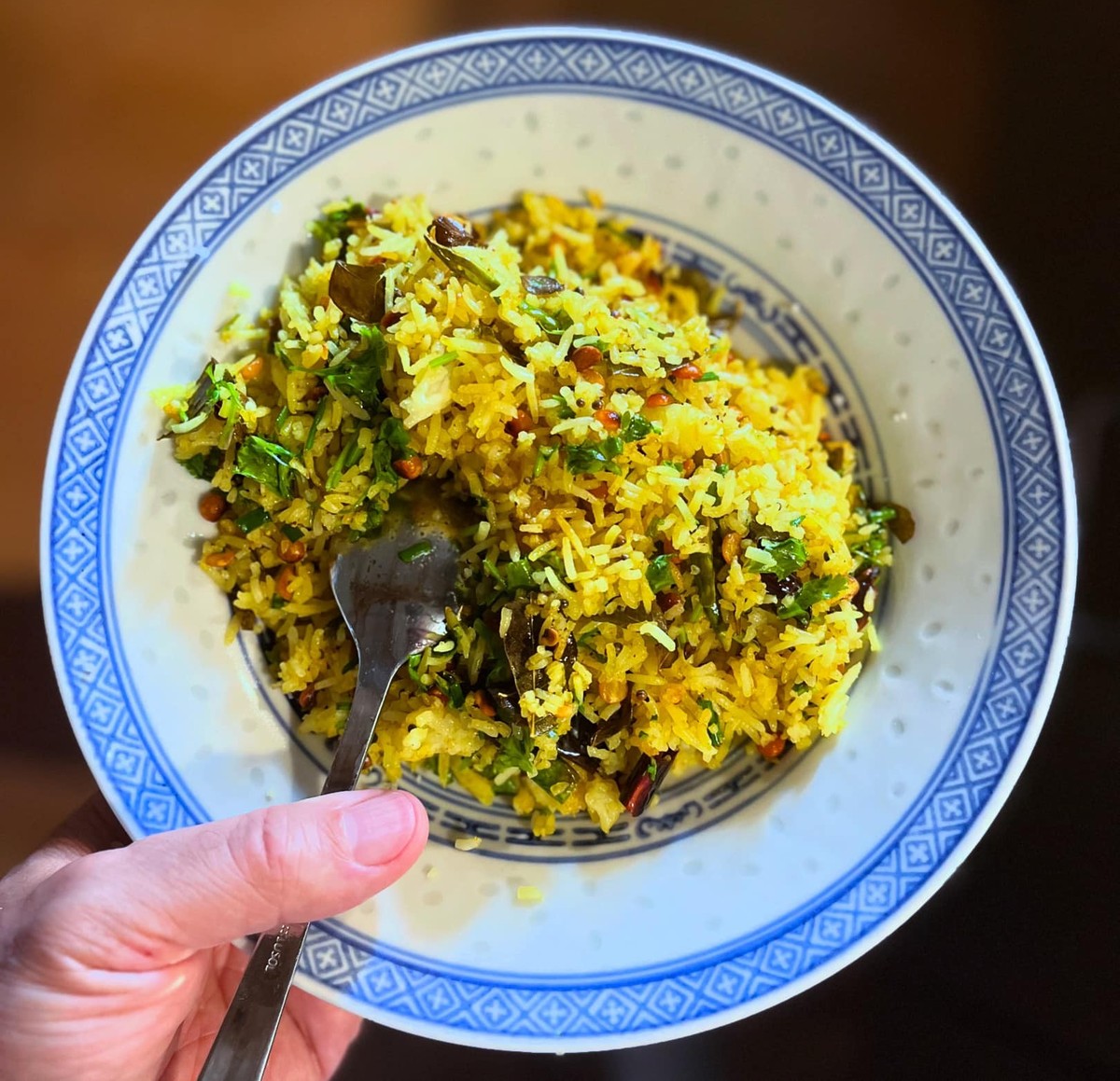 Lemon rice. Indian food. home cooking kochen essen reis basmati indien asien zitronenreis