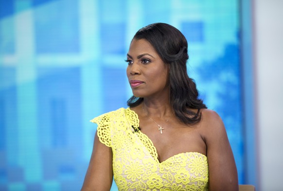 This image released by NBC Today shows reality TV personality and former White House staffer Omarosa Manigault Newman during an interview on the &quot;Today&quot; show on Monday, Aug. 13, 2018, in New ...