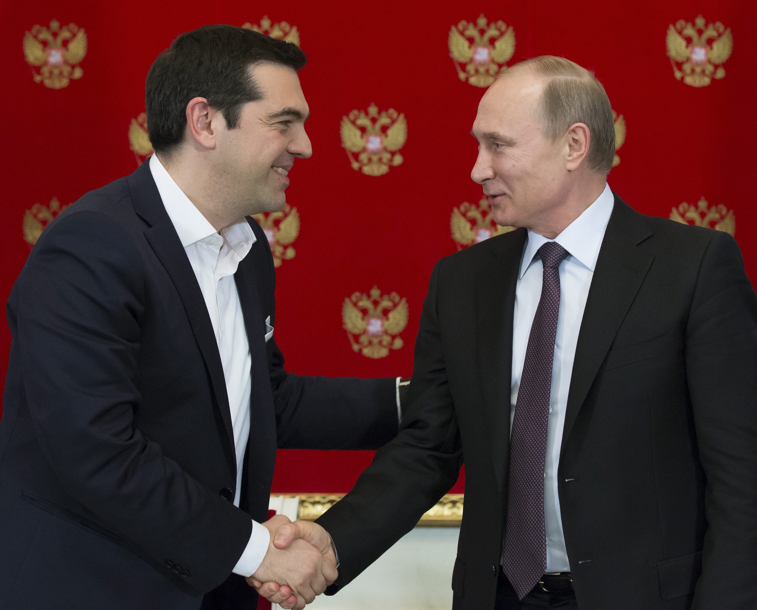 Der griechische Regierungschef Alexis Tsipras (links) mit dem russischen Präsidenten Wladimir Putin in Moskau.