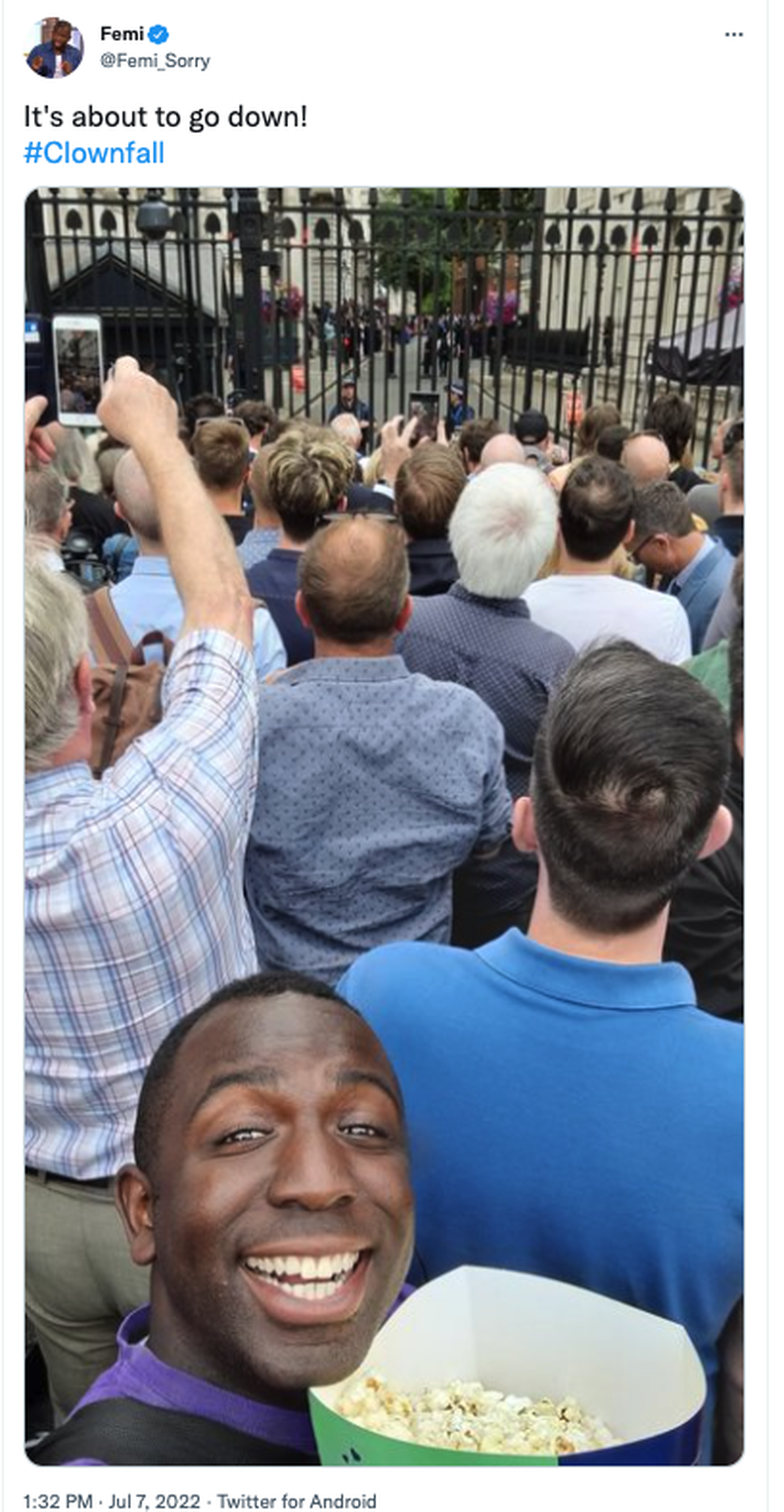 https://twitter.com/Femi_Sorry/status/1545007922354208768 boris johnson clownfall