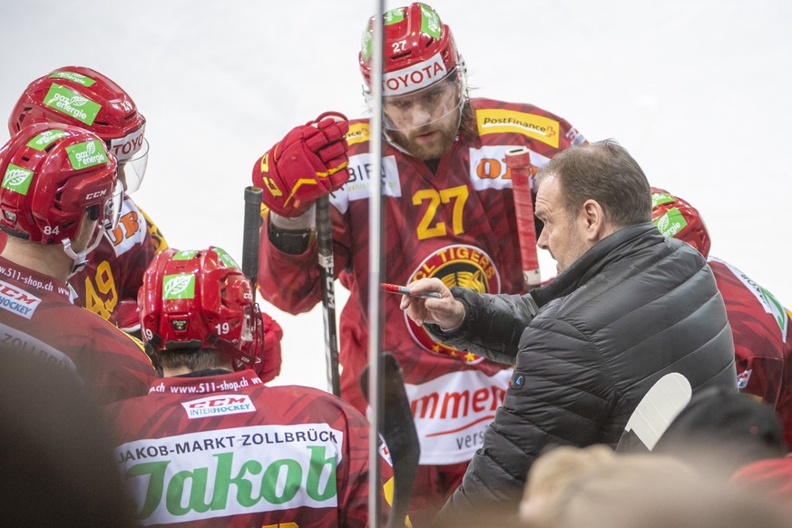 Tigers Head Coach, Heinz Ehlers, waehrend dem Meisterschaftsspiel der National League, zwischen den SCL Tigers und dem HC Fribourg-Gotteron, am Samstag 22. Februar 2020 im Ilfisstadion in Langnau. (KE ...