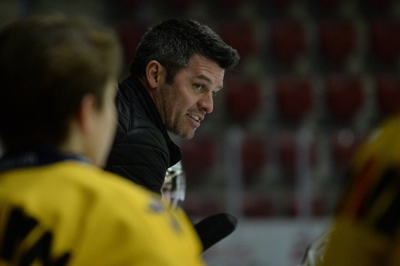 26.1.2021 - Kloten - Swiss Arena - Challenge League - EHC Winterthur vs HC Langenthal- SC Langenthal s Headcoach Jeff Campbell Winterhur Zielbau Arena Z�rich Schweiz Copyright: xSergioxBrunettix