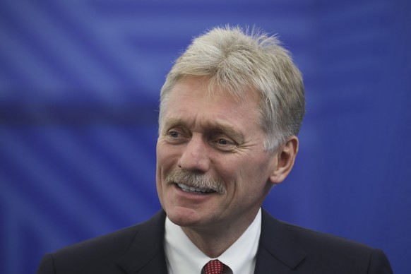 epa11680820 Kremlin spokesman Dmitry Peskov looks on prior to a meeting between Russian President Vladimir Putin with Mauritania&#039;s President Mohamed Ould Ghazouani on the sidelines of the BRICS s ...