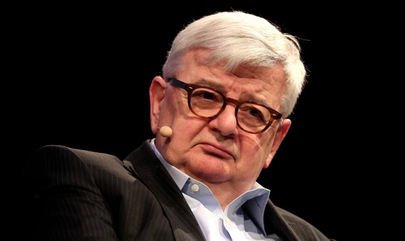 epa06599081 German former politician and writer Joschka Fischer attends a reading at the &#039;lit.Cologne&#039; international literature festival, in Cologne, Germany, 12 March 2018. The lit.cologne  ...