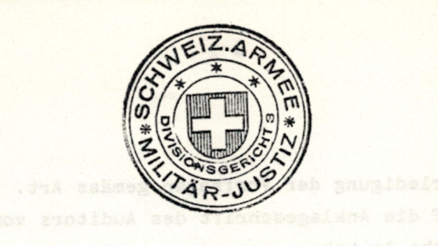 Militärurteil, Stempel