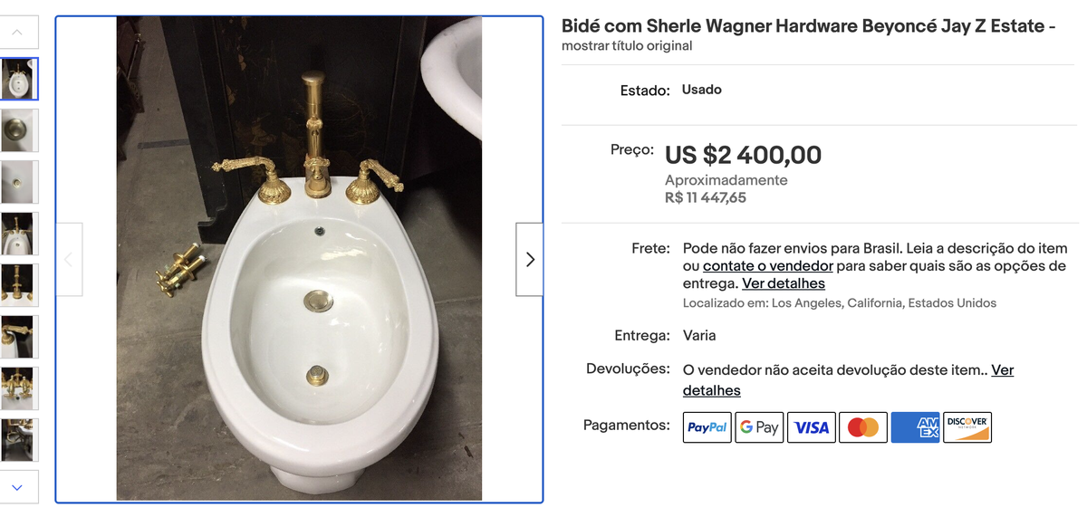 Le bidet de Beyoncé et Jay-Z vaut une fortune