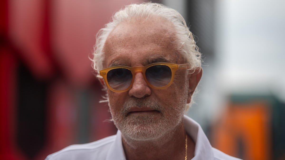 epa11488880 Alpine's Executive Advisor Flavio Briatore arrives at the paddock before the third practice session for the Formula One Hungarian Grand Prix at the Hungaroring circuit, in Mogyorod, n ...