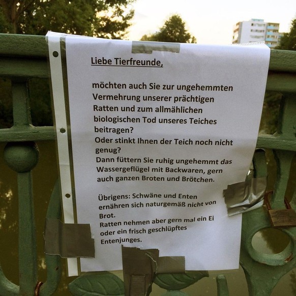 Passive-aggressive note in Germany