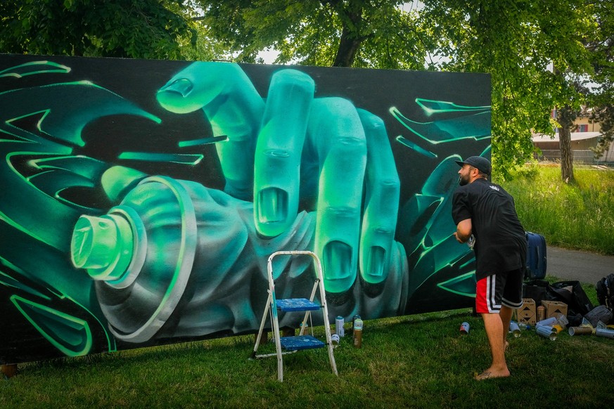 Streetart Festival 2023 – Jam im Lindenpark in Frauenfeld, TG. Künstler Peace, 03.06.2023