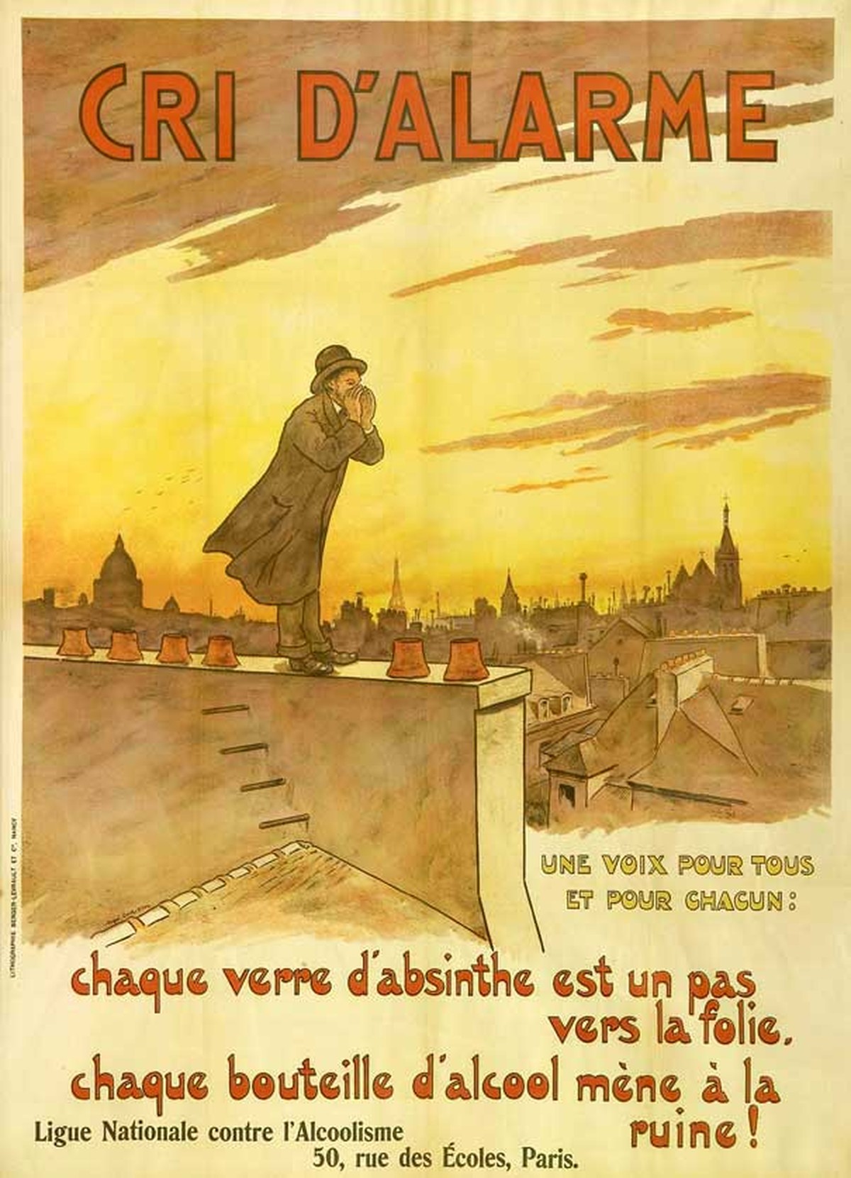 En France, la Ligue nationale contre l'alcoolisme lance, littéralement, un cri d'alarme.