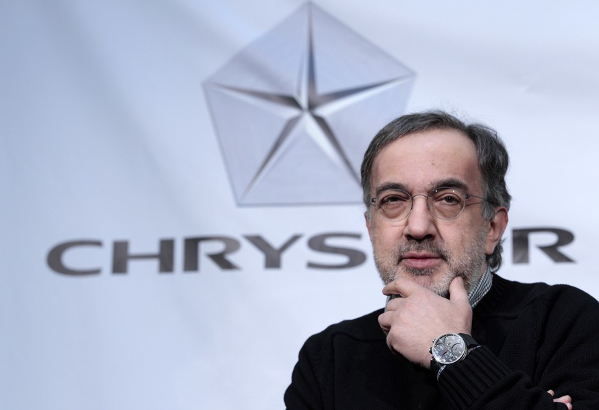 ARCHIV - ZUM TOD DES ITALIENISCH-KANADISCHEN AUTOMOBILMANAGERS SERGIO MARCHIONNE STELLEN WIR IHNEN FOLGENDES BILDMATERIAL ZUR VERFUEGUNG - Chrysler Group LLC Chairman and CEO Sergio Marchionne at an a ...