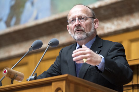 Dominique de Buman, CVP-FR, spricht waehrend der Sondersession im Nationalrat, am Donnerstag, 4. Mai 2017 in Bern. (KEYSTONE/Anthony Anex)