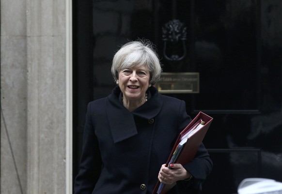 Britain&#039;s Prime Minister Theresa May leaves 10 Downing Street in London, Britain February 1, 2017. REUTERS/Neil Hall