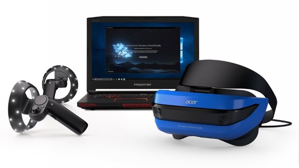 Acer wird seine neue Virtual-Reality-Brille als Einzelgerät für 299 Dollar anbieten. Im Paket mit Microsofts neuen VR-Controllern wird sie 100 Dollar teurer sein. Zum Betrieb benötigt wird Windows 10  ...