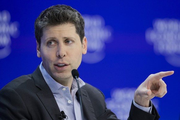 FILE - Sam Altman, CEO of OpenAI, participates in the "Technology in a turbulent world" panel discussion at the annual meeting of the World Economic Forum in Davos, Switzerland, on January 18, 2…