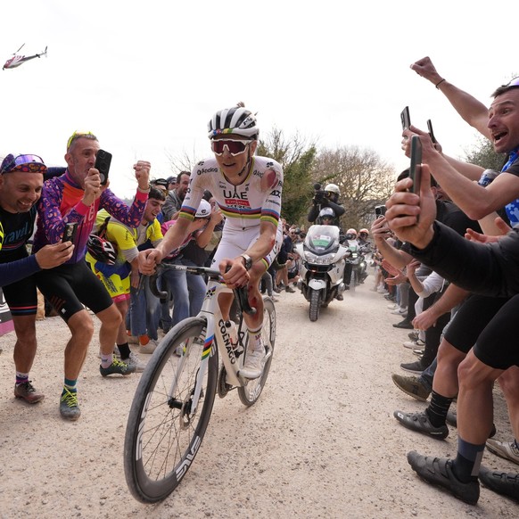 POGACAR Tadej during the 19th edition of the Strade Bianche White Roads a 213 km one day race from Siena to Siena, Tuscany Italy - Saturday March 8, 2025. PUBLICATIONxNOTxINxITAxFRAxCHN Copyright: xFa ...