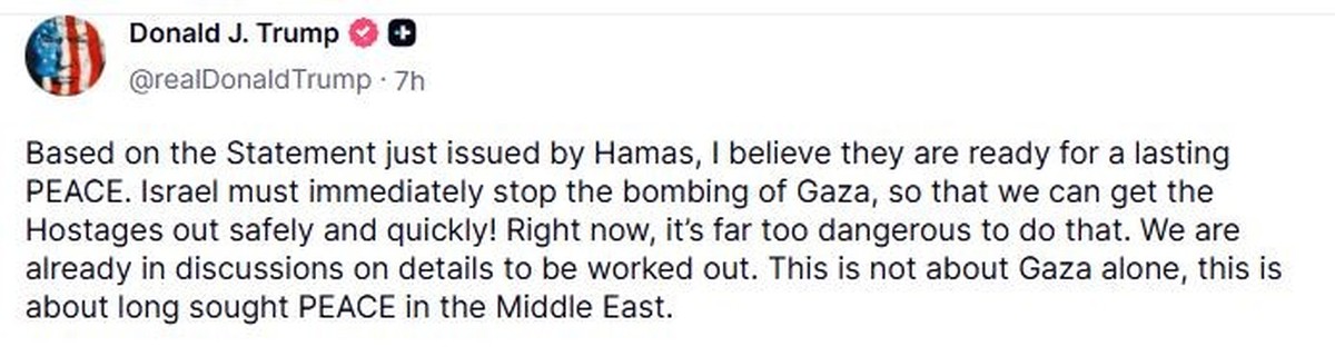 Trump Hams Geiseln Reax
