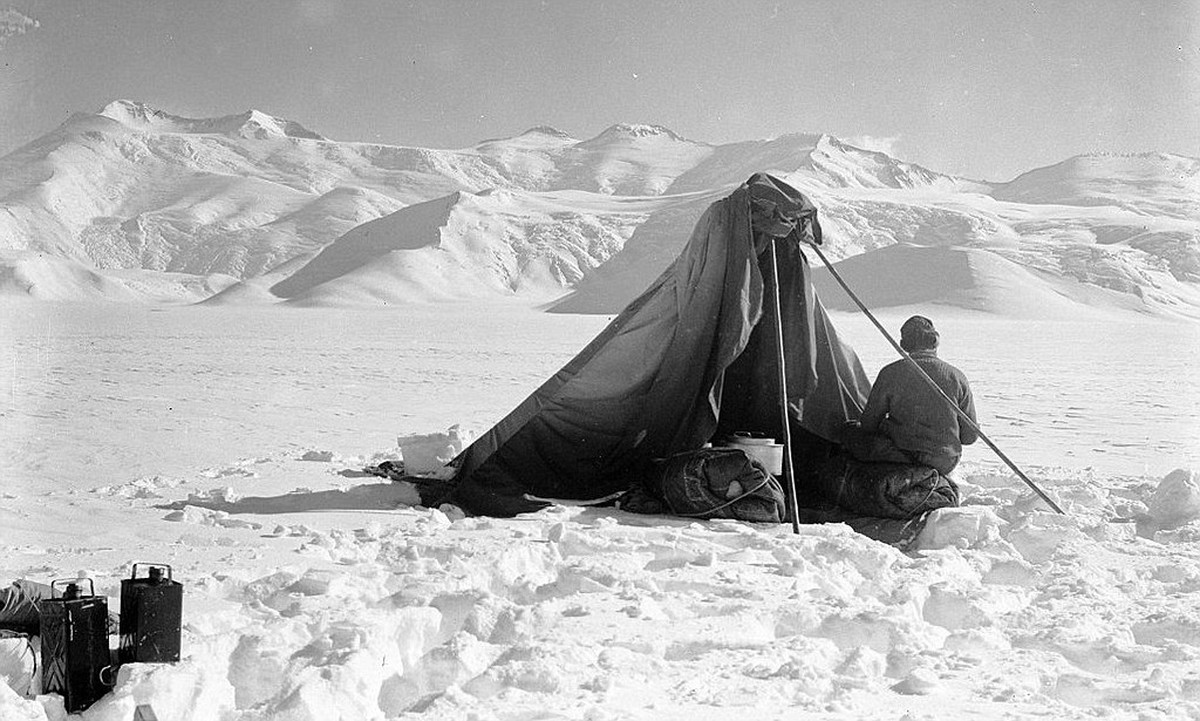 Embargoed to 1800 on Monday January 16, 2012.Handout photo dated 13/12/1911 issued by Scott Polar Research Institute of a photograph taken by Captain Scott on his final expedition of Dr Edward Wilso ...