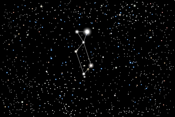 Die Sternen-Konstellation &quot;Lyra&quot; am Nachthimmel