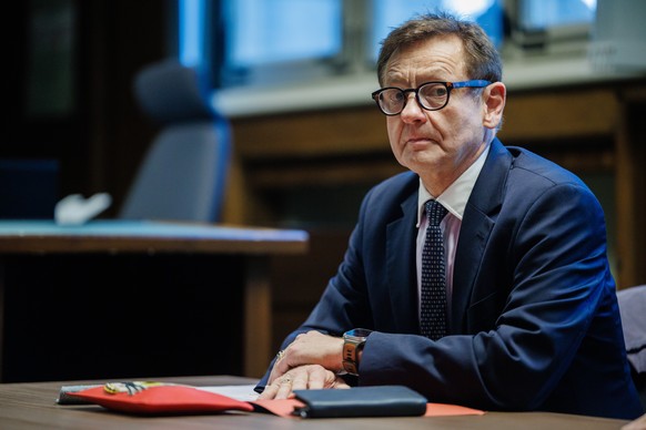 epa12406951 Alternative for Germany party (AfD) deputy chairman Kay Gottschalk attends the proclamation of the sentence in the eviction proceedings against the far-right federal Alternative for German ...