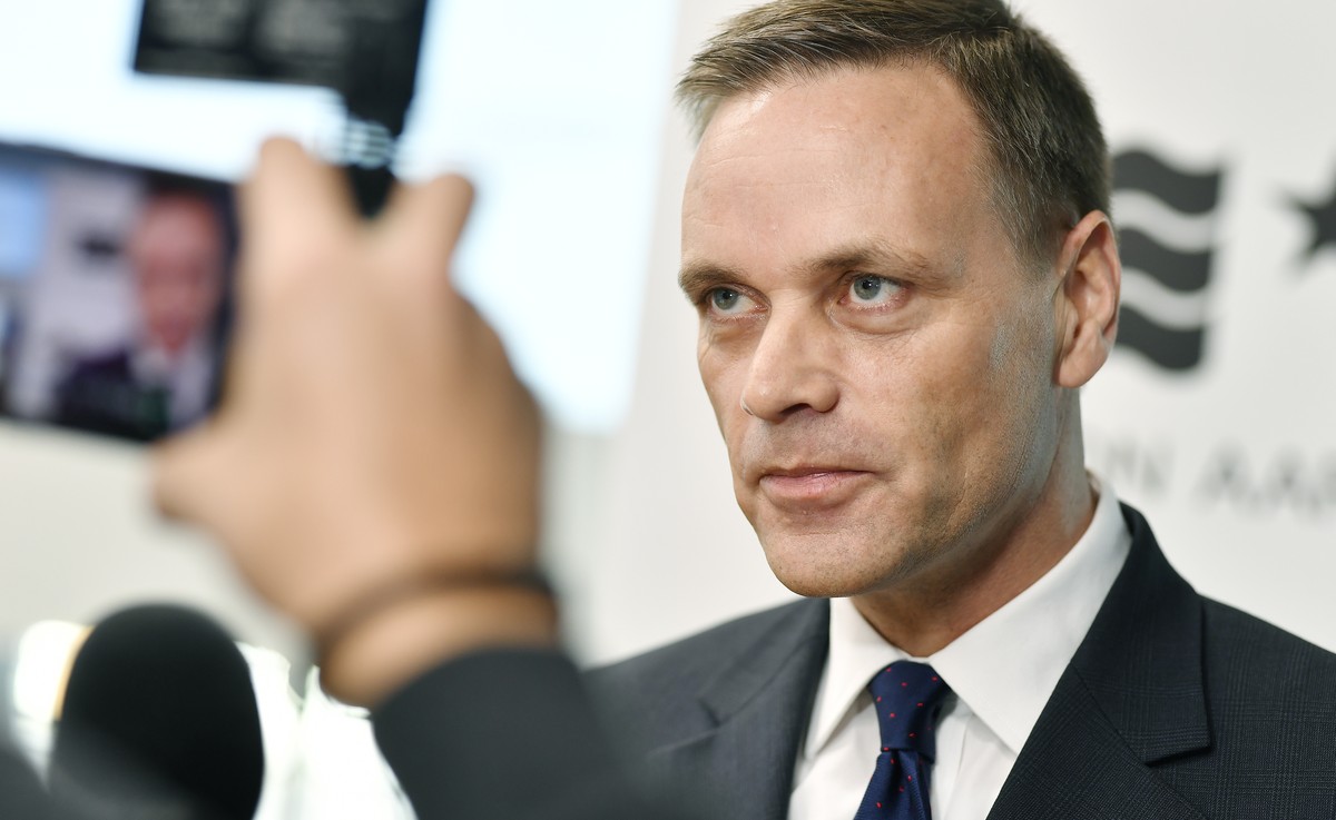 Jean-Pierre Gallati (SVP), neu gewaehlter Regierungsrat des Kanton Aargau nach seiner Wahl in Aarau, am Sonntag, 24. November 2019. (KEYSTONE/Walter Bieri)