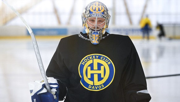 Neuzugang Robert Mayer vom HC Davos, aufgenommen im Training, am Mittwoch, 5. August 2020, in der Trainingshalle in Davos. (KEYSTONE/Gian Ehrenzeller)