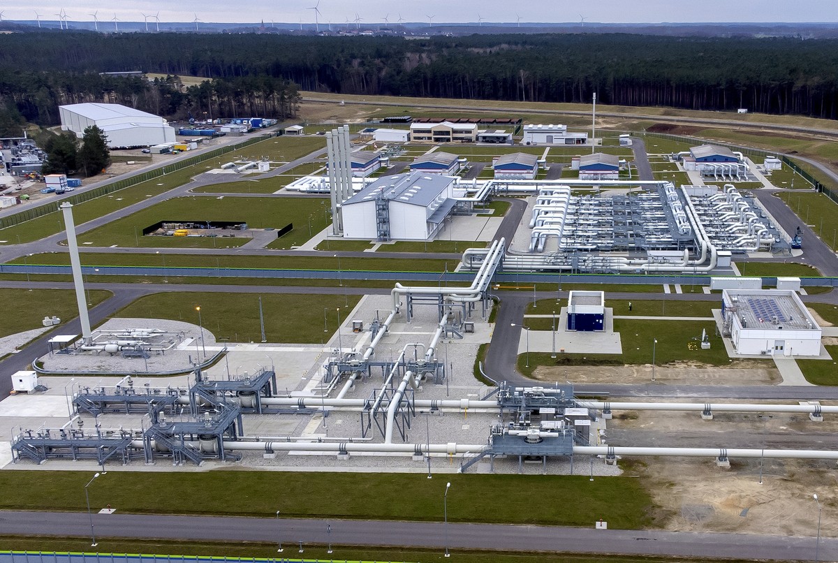 FILE - Pipes at the landfall facilities of the 'Nord Stream 2' gas pipeline are pictured in Lubmin, northern Germany, on Feb. 15, 2022. Denmark on Monday Feb. 26, 2024 joined Sweden in closi ...