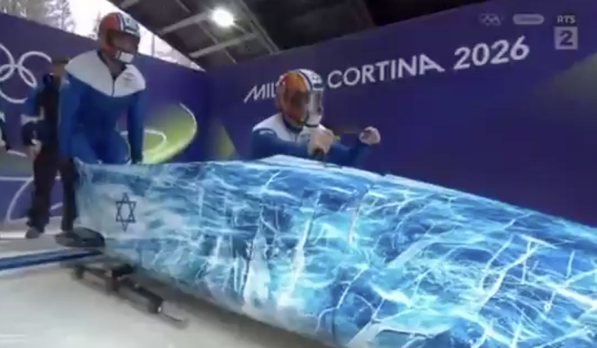Israelischer Zweierbob, Cortina, 16. Februar 2026.
